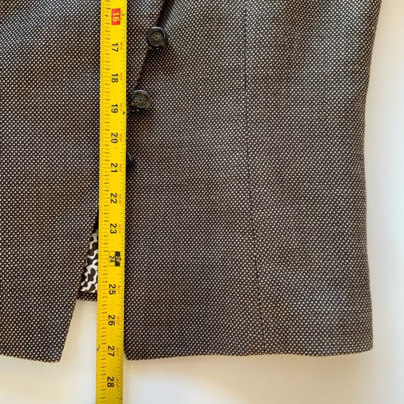 TAHARI Arthur Levine Tweed Wool Poly Lined Blazer Size 14 - Picture 8 of 9
